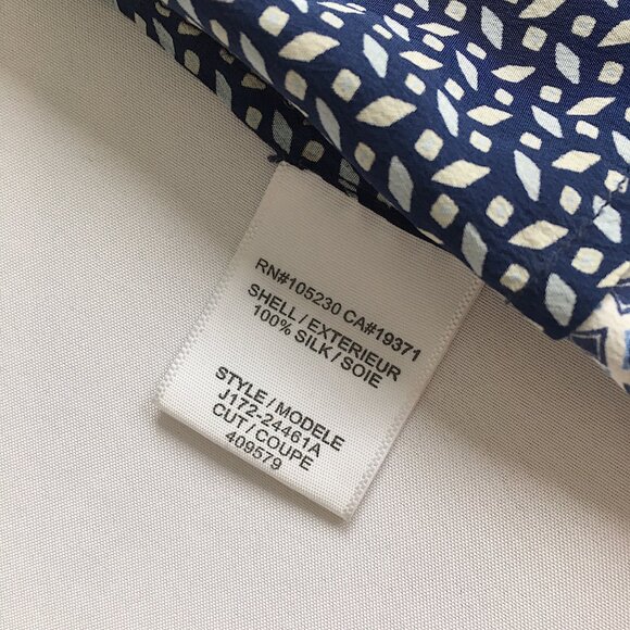 Joie Silk Floral Patterned Colorblock Shift Blouse - Picture 9 of 9